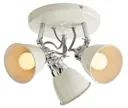 Hippolyta Gloss Limestone Mains-powered 3 lamp Spotlight