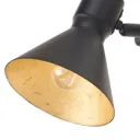 Kedros Matt Black Gold effect Mains-powered 2 lamp Spotlight