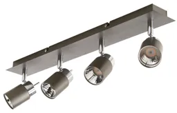 Hades Chrome effect Mains-powered 4 lamp Spotlight bar
