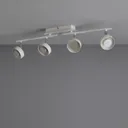 Tharros White Mains-powered 4 lamp Spotlight