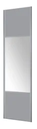 Valla Light grey Mirrored Sliding Wardrobe Door (H)2260mm (W)622mm