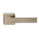Colours Nickel effect Aluminium Straight Latch Door handle (L)127.5mm, Pair