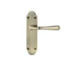 Colours Leba Antique brass effect Steel Straight Latch Door handle (L)116mm, Pair