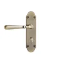 Colours Leba Antique brass effect Steel Straight Bathroom Door handle (L)116mm, Pair
