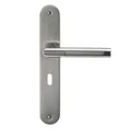 Colours Callac Stainless steel Straight Lock Door handle (L)130mm, Pair