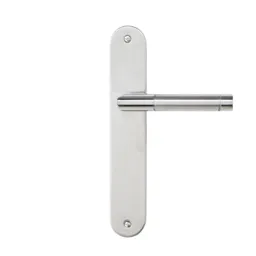 Colours Callac Stainless steel Straight Latch Door handle (L)130mm, Pair