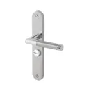 Colours Callac Stainless steel Straight Bathroom Door handle (L)130mm, Pair