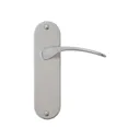 Colours Beare Satin Nickel effect Aluminium & steel Curved Latch Door handle (L)110mm, Pair