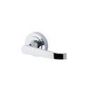 Colours Arsk Polished Chrome effect Steel Straight Latch Push-on rose Door handle (L)101mm, Pair
