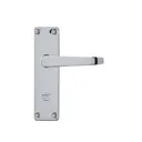 Colours Arsk Polished Chrome effect Steel Straight Bathroom Door handle (L)101mm, Pair