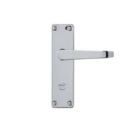 Colours Arsk Polished Chrome effect Steel Straight Bathroom Door handle (L)101mm, Pair
