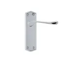 Colours Sheya Polished Chrome effect Aluminium Scroll Latch Door handle (L)111mm, Pair