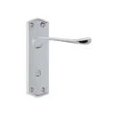 Colours Sheya Polished Brass effect Aluminium Scroll WC Door handle (L)111mm, Pair