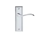 Colours Sennen Polished Chrome effect Aluminium Scroll Latch Door handle (L)105mm, Pair