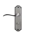 Colours Lutol Satin Black Iridium effect Brass Scroll Bathroom Door handle (L)104mm