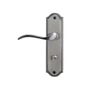 Colours Lutol Satin Black Iridium effect Brass Scroll Bathroom Door handle (L)104mm