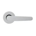 Colours White Aluminium Straight Latch Door handle (L)109mm, Pair