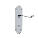 Colours Beja Polished Chrome effect Steel Scroll Bathroom Door handle (L)96mm, Pair