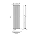 Blyss Thorpe Vertical Designer Radiator, Anthracite (W)480mm (H)1800mm