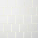 Leccia White Gloss Ceramic Wall Tile, Pack of 44, (L)150mm (W)150mm