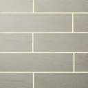 Arrezo White Matt Wood effect Porcelain Wall & floor Tile, Pack of 14, (L)600mm (W)150mm