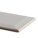 Trentie Taupe Gloss Metro Ceramic Wall Tile, Pack of 40, (L)200mm (W)100mm
