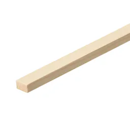 Cheshire Mouldings Smooth Square edge Pine Stripwood (L)2.4m (W)11mm (T)6mm