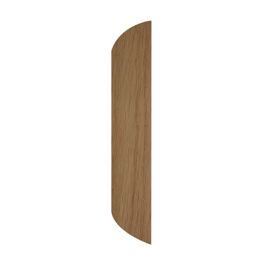 Natural Oak D-Shape Hardwood Moulding (L)2.4m (W)34mm (T)6mm 0.37kg