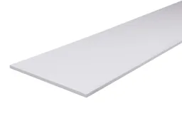 White Fully edged Chipboard Furniture board, (L)1.2m (W)400mm (T)18mm