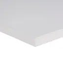 Gloss White Fully edged Chipboard Furniture board, (L)0.8m (W)200mm (T)18mm