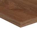 Walnut effect Semi edged Chipboard Furniture board, (L)2.5m (W)300mm (T)18mm