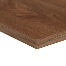 Walnut effect Semi edged Chipboard Furniture board, (L)2.5m (W)400mm (T)18mm