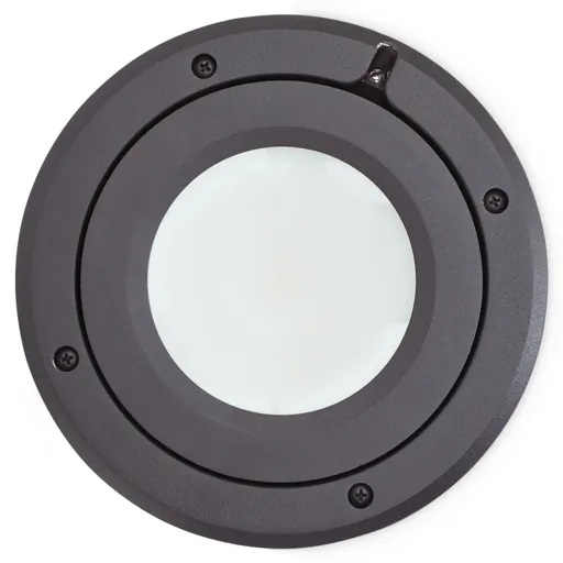 Blooma Dodson Matt Black Mains-powered Neutral white LED Round Decking light