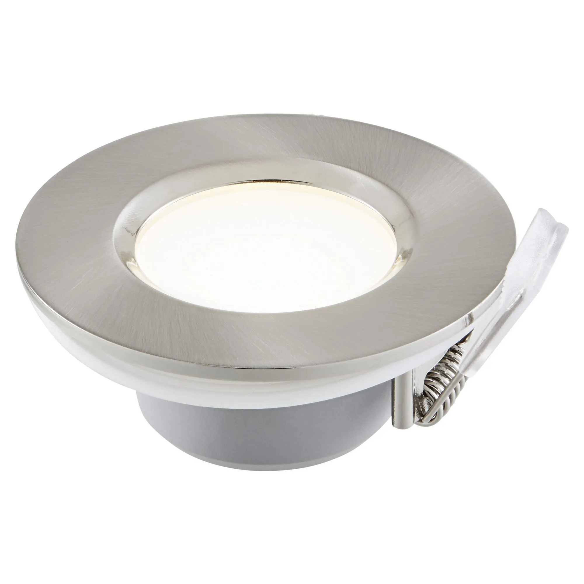 Blooma Boze Brushed Silver effect Mains-powered Neutral white LED Wall light