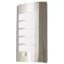 Blooma Grandy Brushed Silver effect Mains-powered Halogen Outdoor Wall light