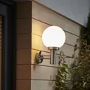 Blooma Sherbrooke Silver effect Mains-powered Halogen Outdoor Wall light