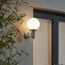 Blooma Sherbrooke Silver effect Halogen PIR Motion sensor Outdoor Wall light