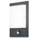Blooma Lutak Adjustable Matt Charcoal grey Mains-powered LED Outdoor Panel Wall light 700lm