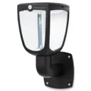 Blooma Seldovia Lantern Non-adjustable Matt Black Solar-powered Integrated LED PIR Motion sensor Outdoor Wall light