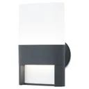 Blooma Gakona Matt Charcoal grey Mains-powered LED Outdoor Wall light 750lm