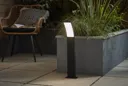 Blooma Gambell Matt Charcoal grey Mains-powered LED Post light (H)600mm
