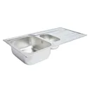 Cooke & Lewis Lyell Inox Stainless steel 1.5 Bowl Sink & drainer