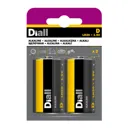 Diall Alkaline batteries Non-rechargeable D (LR20) Battery, Pack of 2