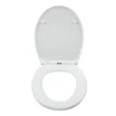 Cooke & Lewis Diani White Top fix Soft close Toilet seat