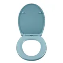 Cooke & Lewis Diani Blue Top fix Soft close Toilet seat
