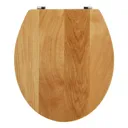 Cooke & Lewis Cervia Natural Oak effect Standard close Toilet seat