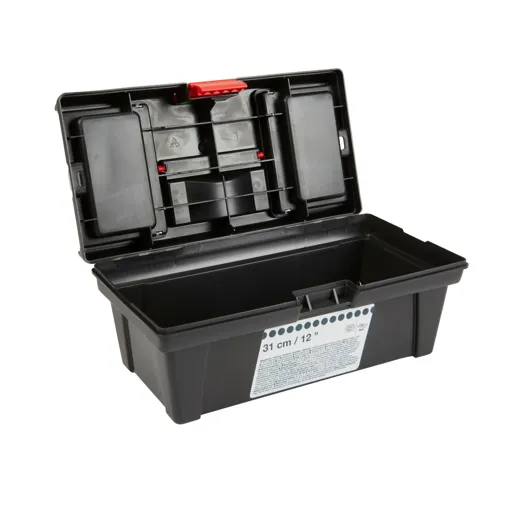 12.5" Plastic 3 compartment Toolbox