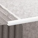 Diall Matt White 12.5mm Round PVC External edge tile trim