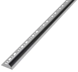 Diall Gloss Chrome effect 12.5mm Round Aluminium External edge tile trim