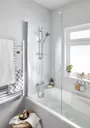Blyss Kita 1500W Flat Electric White Towel warmer (H)1030mm (W)560mm